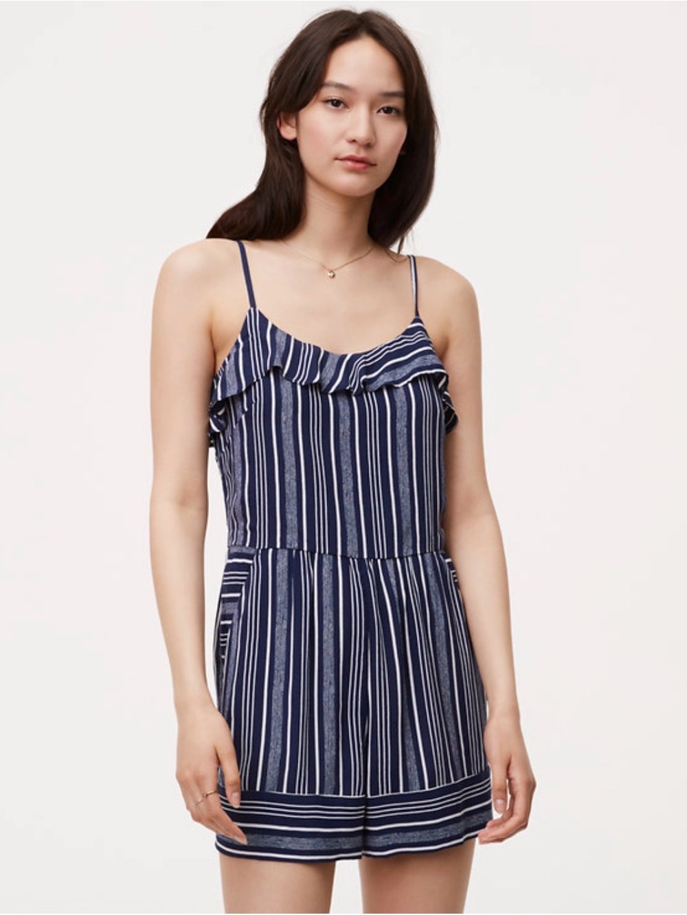 NWT Ann Taylor Loft navy blue jumpsuit size 4
